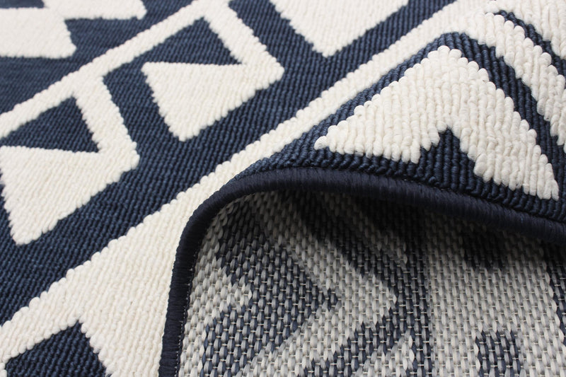 Carpette Gaia bleue 4 pi 7 po x 6 pi 7 po