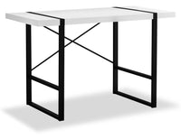 Bureau Avery de 49 po d’apparence bois recyclé - blanc