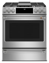  Cuisinière intelligente hybride Café de 5,7 pi³ avec convection européenne véritable et grilles auto…