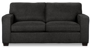 Sofa Fiona de 74 po fabriqué au Canada en tissu de chenille grise