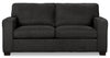 Sofa-lit simple Fiona de 58 po fabriqué au Canada en tissu de chenille grise