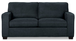 Sofa-lit double Fiona en chenille - bleu marine