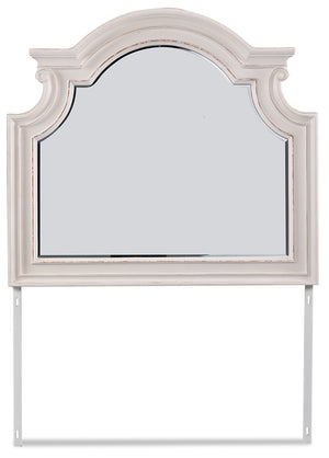 Miroir de commode de chambre à coucher Grace - blanc antique