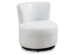 Fauteuil pivotant d’apparence cuir blanc pour enfants