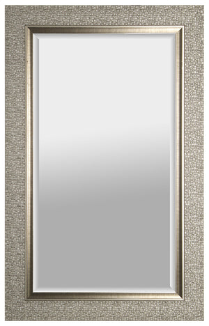 Miroir biseauté tendance argenté - 27 po x 43 po