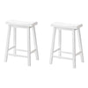 Tabouret bar blanc avec siège de type selle, 2 pièces