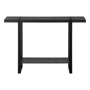 Table d’appoint noire et d’apparence bois recyclé noir