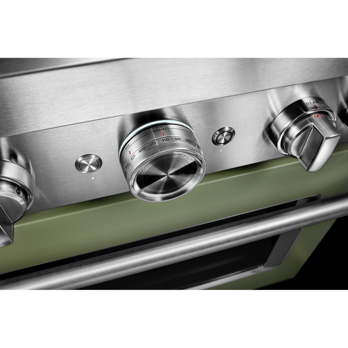 Cuisinière intelligente à gaz KitchenAid de 4,1 pi³ avec autonettoyage - crème d’avocat - KFGC500JAV