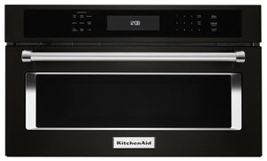 Four à micro-ondes encastré KitchenAid de 1,4 pi³ avec cuisson à 900 W - acier inoxydable noir avec fini PrintShieldMC - KMBP107EBS