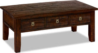 Table à café rustique Konagrove de 48 po avec rangement - bois brun foncé