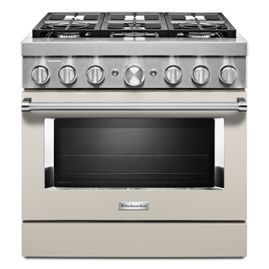 Cuisinière intelligente à gaz KitchenAid de 5,1 pi³ avec autonettoyage - lait frappé - KFGC506JMH