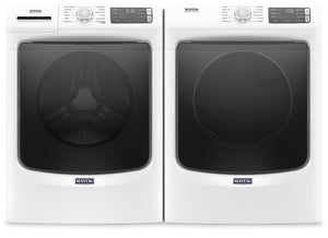 Laveuse frontale 5,5 pi3 avec Extra Power et sécheuse électrique vapeur 7,3 pi³ Maytag - blance