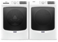 Laveuse frontale 5,5 pi3 avec Extra Power et sécheuse gaz vapeur 7,3 pi³ Maytag - blance