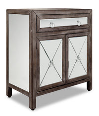 Armoire décorative Nicolet de 30 po avec panneaux en miroir - gris délavé