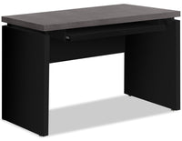 Bureau d’ordinateur Orion de 47,25 po avec plateau pour clavier - noir et gris