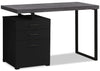 Bureau d’ordinateur Orion de 47,25 po à 3 tiroirs - noir et gris