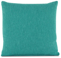 Coussin décoratif  en chenille - Milo bleu sarcelle