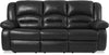 Sofa à inclinaison électrique Toreno de 86 po en cuir véritable noir