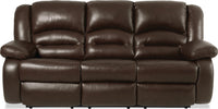  Sofa inclinable Toreno de 86 po en cuir véritable brun