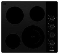  Surface de cuisson électrique Whirlpool de 24 po à 4 éléments - noire - WCE55US4HB