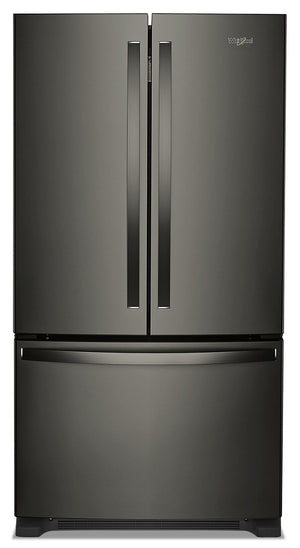 Réfrigérateur Whirlpool de 20 pi³ et de 36 po à portes françaises - acier inoxydable noir - WRF540CWHV