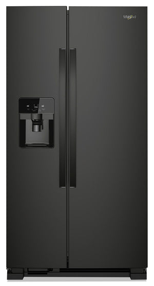 Réfrigérateur Whirlpool de 25 pi³ et de 36 po à compartiments juxtaposés - noir - WRS325SDHB