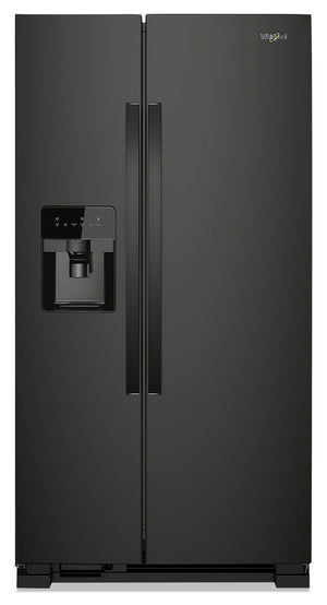 Réfrigérateur Whirlpool de 25 pi³ et de 36 po à compartiments juxtaposés - noir - WRS335SDHB