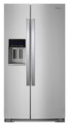 Réfrigérateur Whirlpool de 21 pi³ et de 38,3 po à compartiments juxtaposés - acier inoxydable résistant aux traces de doigts - WRS571CIHZ