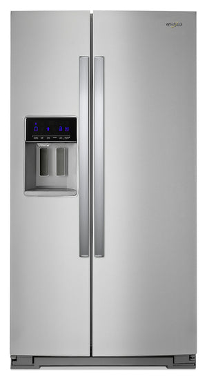 Réfrigérateur Whirlpool de 28 pi³ et de 38,5 po à compartiments juxtaposés - acier inoxydable résistant aux traces de doigts - WRS588FIHZ