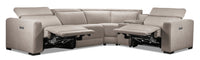  Sofa sectionnel à inclinaison électrique Adelaide 5 pièces - gris 