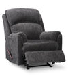 Fauteuil coulissant inclinable Baron de 32 po fabriqué au Canada en tissu de chenille gris