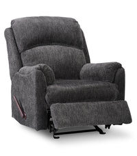  Fauteuil coulissant inclinable Baron de 32 po fabriqué au Canada en tissu de chenille gris