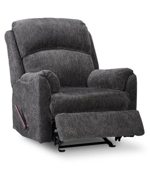 Fauteuil coulissant inclinable Baron de 32 po fabriqué au Canada en tissu de chenille gris