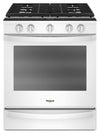 Cuisinière à gaz intelligente Whirlpool de 5,8 pi³ avec friture à air et technologie AquaLiftMD - blanche - WEG750H0HW