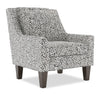 Fauteuil d’appoint club Sofa Lab personnalisable de 29 po fabriqué au Canada en tissu Onyxmulticolore avec pattes en bois