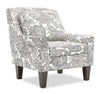 Fauteuil d’appoint club Sofa Lab personnalisable de 29 po fabriqué au Canada en tissu Dalmatian multicolore avec pattes en bois