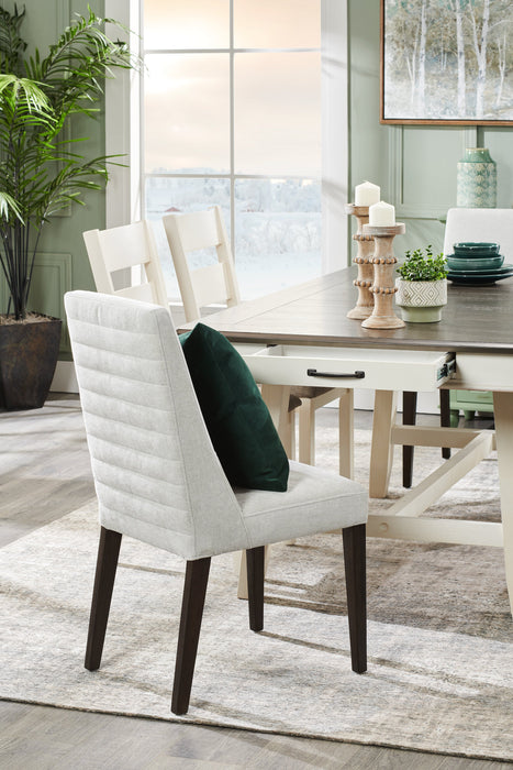 Chaise de salle à manger Cora en tissu de polyester - taupe