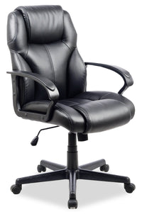 Fauteuil président Delson de 24,5 po rembourré de mousse - noir