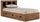 Ensemble lit matelot et tête de lit bibliothèque Driftwood pour enfants, brun - format lit simple