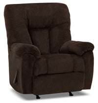  Fauteuil berçant inclinable Earth de Design à mon image de 39 po en tissu de chenille brun chocolat