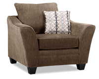  Fauteuil Febe en chenille - brun 