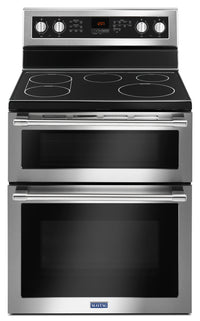  Cuisinière électrique Maytag de 6,7 pi³ avec autonettoyage et four double - acier inoxydable résista…