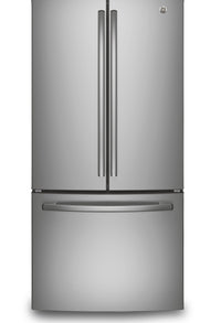  Réfrigérateur GE de 24,8 pi³ et de 32,8 po à portes françaises - acier inoxydable résistant aux trac…