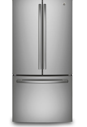 Réfrigérateur GE de 24,8 pi³ et de 32,8 po à portes françaises - acier inoxydable résistant aux traces de doigts - GNE25DYRKFS