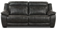  Sofa Novo Cindy Crawford Home de 80 po en tissu d’apparence cuir gris