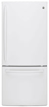 Réfrigérateur GE de 20,9 pi³ et de 29,8 po à congélateur inférieur - blanc - GBE21AGKWW