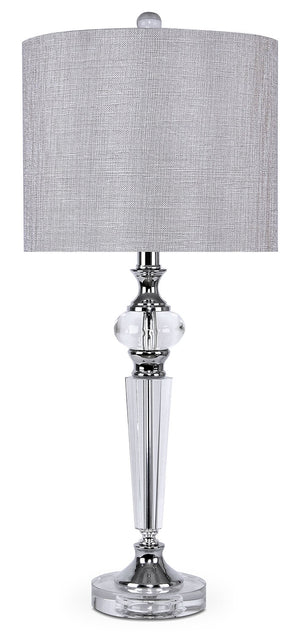 Lampe de table somptueuse de 26 po avec cristaux