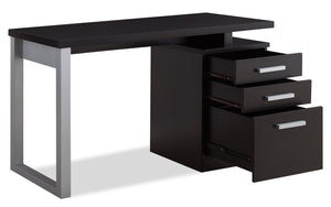 Bureau réversible Oscar de 47 po avec rangement - espresso