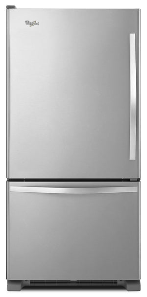 Réfrigérateur Whirlpool de 18,7 pi³ et de 30 po à congélateur inférieur - acier inoxydable monochrome - WRB329LFBM