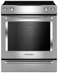  Cuisinière électrique KitchenAid de 7,1 pi³ avec technologie AquaLiftMD et autonettoyage - acier ino…